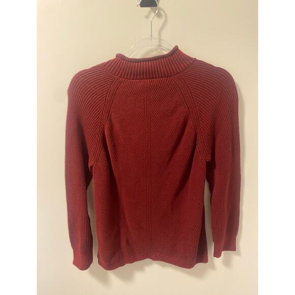 L.L. Bean Maroon Cowl Neck Knit Sweater-Size M - Picture 3 of 7